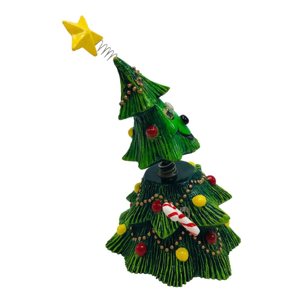 Fitz & Floyd Christmas Jingling Tree Spring Bobble Waving Candy Cane w/ Box READ - Picture 5 of 9